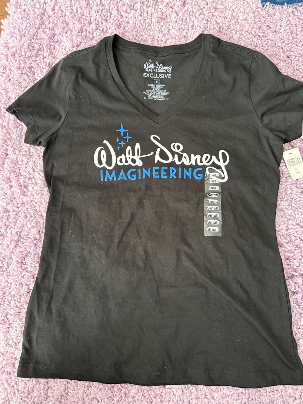 Disney Black V‑Neck Tee Imagineering Exclusive